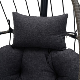 Living and Home Foldable Padded Seat Swing Egg Chair - thumbnail 3