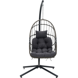 Living and Home Foldable Padded Seat Swing Egg Chair - thumbnail 2
