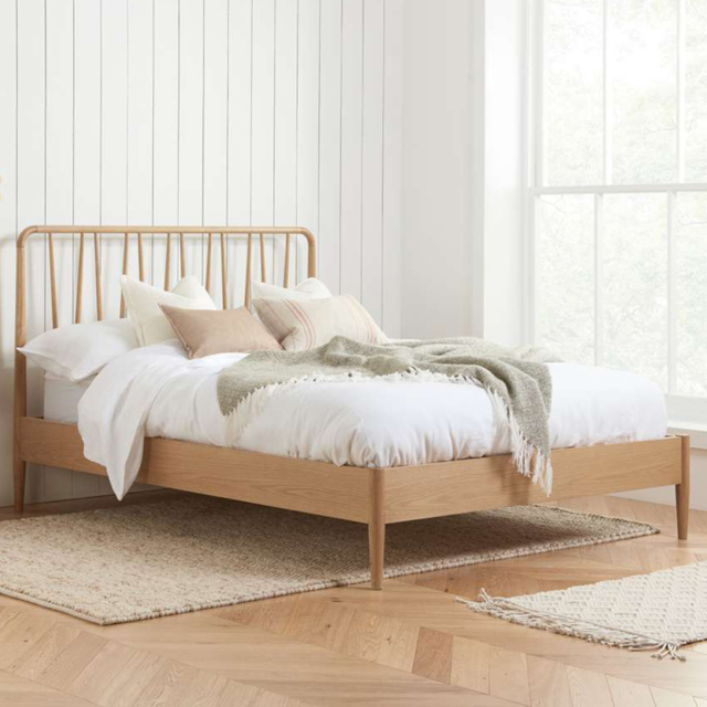 Jesper Oak Super King Size Bed Frame - image 1