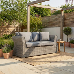 Malay New England Grey 2 Seater Sofa - thumbnail 1