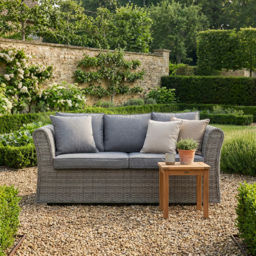 Malay New England Grey 2 Seater Sofa - thumbnail 2