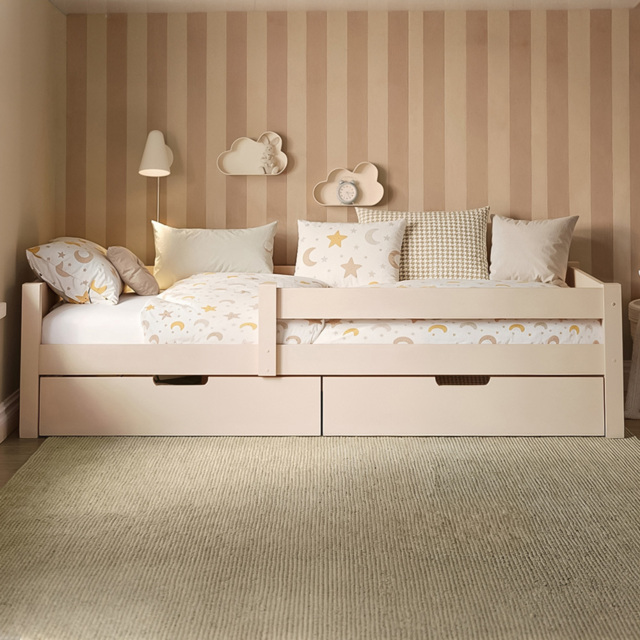 Flair Milo Beige Single Bed with Storage - image 1