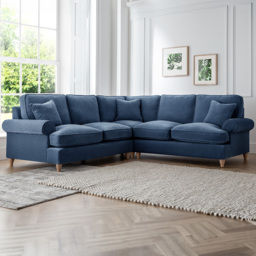 The Victoria Large Navy Corner Sofa