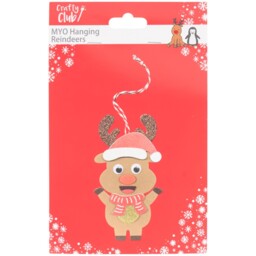 Crafty Club Brown Make Your Own Hanging Christmas Reindeers Kit - thumbnail 1