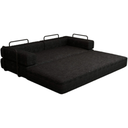M N Furniture Smart 3 Seater Black Sofa Bed - thumbnail 3