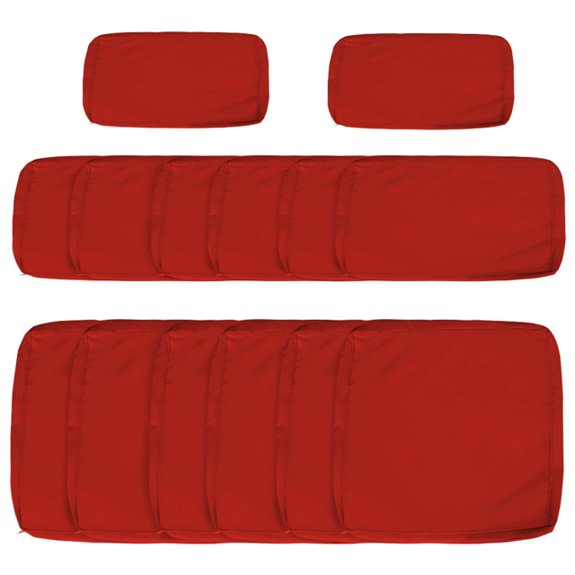 Outsunny Red 6 Seater Garden Sofa Set Cover 14 Pack - image 1