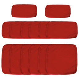 Outsunny Red 6 Seater Garden Sofa Set Cover 14 Pack - thumbnail 1