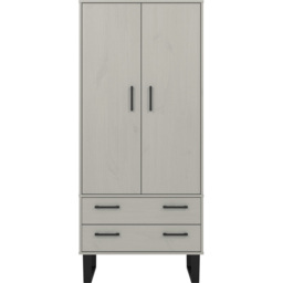 Core Products Texas 2 Door 2 Drawer Grey Waxed Pine Wardrobe - thumbnail 3