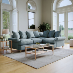 Clara Faro 9 Blue 3 Seater Left Hand Corner Agmamito Sofa - thumbnail 3