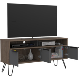 Core Products Vegas 4 Door Oak and Grey Wide Screen TV Unit - thumbnail 4