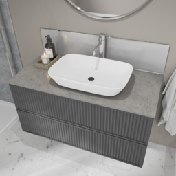 Wetwall Compact Pewter Terrazzo Vanity Worktop 1500 x 425mm