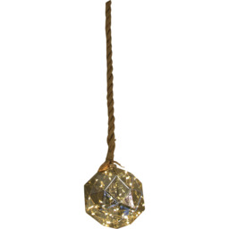 Luxform Christmas Brown Dented Globe Hemp Rope Light