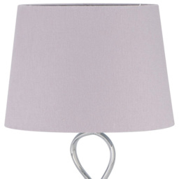 Sculpture Ornate Silver and Purple Table Lamp - thumbnail 2