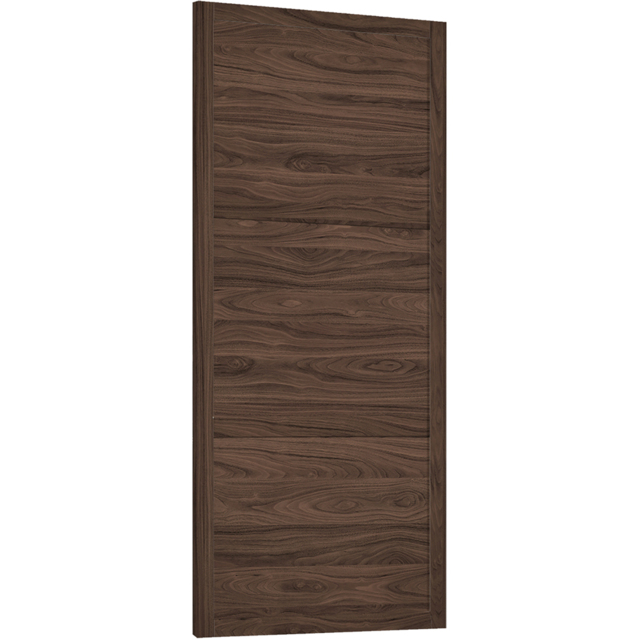 Spacepro Shaker 3 Panel Walnut Sliding Door 2220 x 762mm - image 1