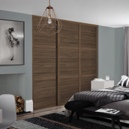 Spacepro Shaker 3 Panel Walnut Sliding Door 2220 x 762mm - thumbnail 2