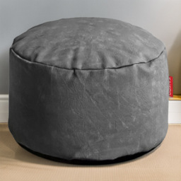 Kaikoo Grey Faux Leather Footstool