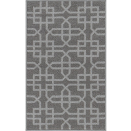 Desire Rugs Dark Grey Anti Slip Cubed Trellis Design Door Mat 57 x 90cm
