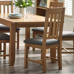 Julian Bowen Mallory Grey and Natural Dining Chairs Set of 2