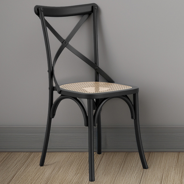 Fitzroy Set of 2 Black and Cane Dining Chair - image 1