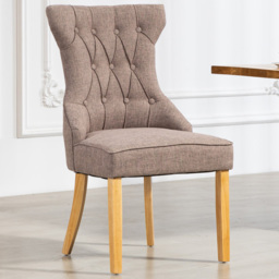 Artemis Home Tiana Dark Brown Fabric Dining Chair Set of 2