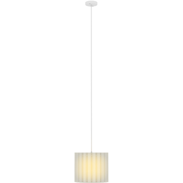 Portland White Linen Wave Design Pendant Light - image 1