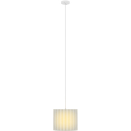 Portland White Linen Wave Design Pendant Light