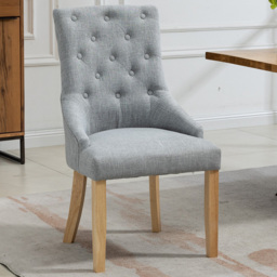 Artemis Home Ravenna Set of 2 Grey Fabric Dining Chair