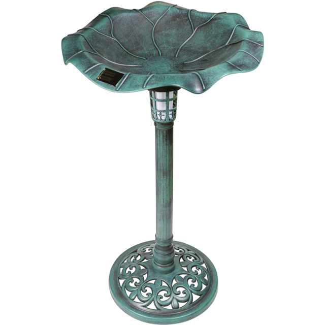 Gardenkraft Solar Lit Bird Bath - image 1
