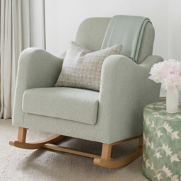 Bebe & Beyond Soother Sage Boucle Rocking Nursing Chair