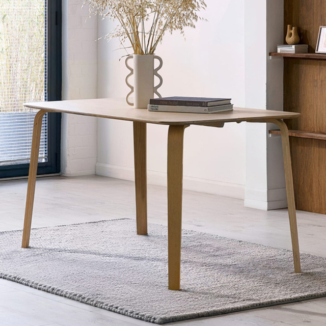 Julian Bowen Kaito 6 Seater Dining Table Light Oak Effect - image 1