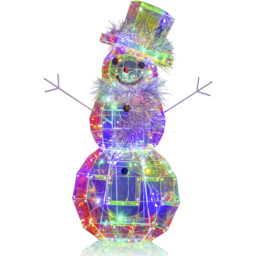 Iridescent LED Half Snowman - thumbnail 2