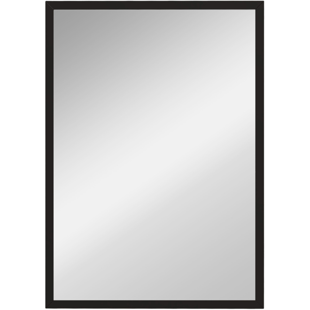 Portland Black Wall Mounted Bathroom Mirror 70 x 50cm - image 1