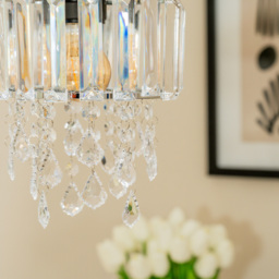 ValueLights Mabel Chrome Droplet Ceiling Drum Lamp Shade - thumbnail 4