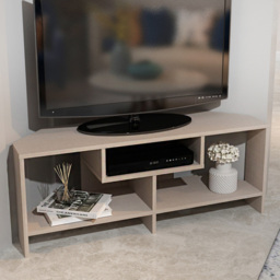 Decorotika Maldives Beige 3 Shelf Corner TV Unit - thumbnail 1