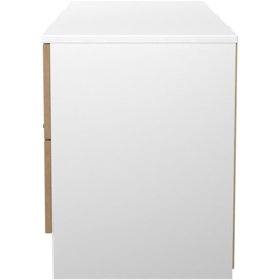 Crowndale Java Slatt Effect and White 4 Drawer TV Unit - thumbnail 3
