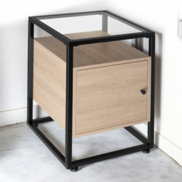 tectake Dudley Light Wood Oak 3 Shelf Sonoma Nightstand