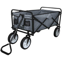 Foldable Garden Cart Wagon - Grey - thumbnail 3