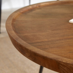 Home Source Medium Solid Mango Wooden Coffee Table - thumbnail 3