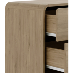 Julian Bowen Ingrid 3 Drawer Oak Chest of Drawers - thumbnail 4