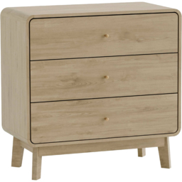 Julian Bowen Ingrid 3 Drawer Oak Chest of Drawers - thumbnail 2