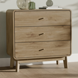 Julian Bowen Ingrid 3 Drawer Oak Chest of Drawers