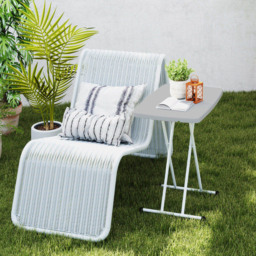 Outsunny Charcoal Grey Foldable Outdoor Coffee Table - thumbnail 3