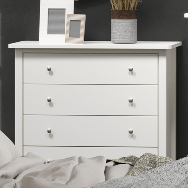 Como 4 Drawer White Chest of Drawers - image 1