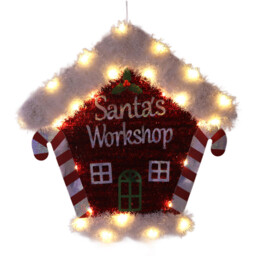Candy Cane Lane LED Christmas Tinsel House Hanging Decoration - thumbnail 4