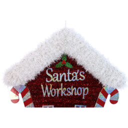 Candy Cane Lane LED Christmas Tinsel House Hanging Decoration - thumbnail 2