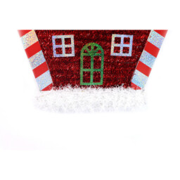 Candy Cane Lane LED Christmas Tinsel House Hanging Decoration - thumbnail 3