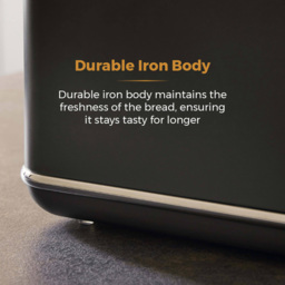 Tower Renaissance 16L Black and Chrome Bread Bin - thumbnail 4