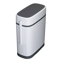 Bathroom Black Trash Can with Lid - thumbnail 1