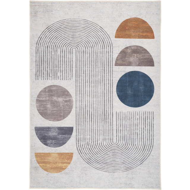Kukoon Modern Abstract Wabi Sabi Cream Beige Rug 200 x 290cm - image 1