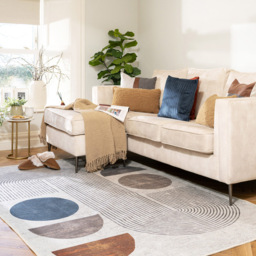 Kukoon Modern Abstract Wabi Sabi Cream Beige Rug 200 x 290cm - thumbnail 2